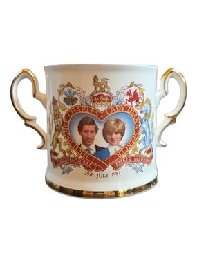 Vintage 1981 Stratford Prince Charles And Lady Diana Wedding Commemorarive Cup